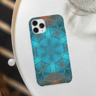Mosaic Kaleidoscope Flower Oranje and Blue Case-Mate iPhone Case