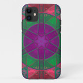 Mosaic Kaleidoscope Flower Paars Green and Pink Case-Mate iPhone Case (Achterkant)