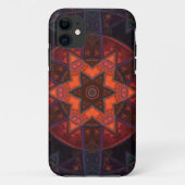 Mosaic Kaleidoscope Flower Paars Oranje and Blue Case-Mate iPhone Case (Achterkant)
