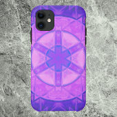 Mosaic Kaleidoscope Flower Pink and Blue Case-Mate iPhone Case