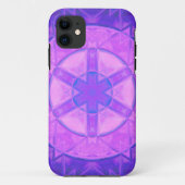 Mosaic Kaleidoscope Flower Pink and Blue Case-Mate iPhone Case (Achterkant)