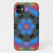 Mosaic Kaleidoscope Flower Rainbow Case-Mate iPhone Case (Achterkant)
