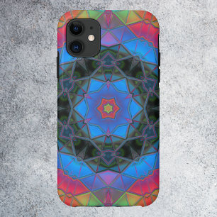 Mosaic Kaleidoscope Flower Rainbow Case-Mate iPhone Case