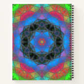 Mosaic Kaleidoscope Flower Rainbow Notitieboek (Achterkant)