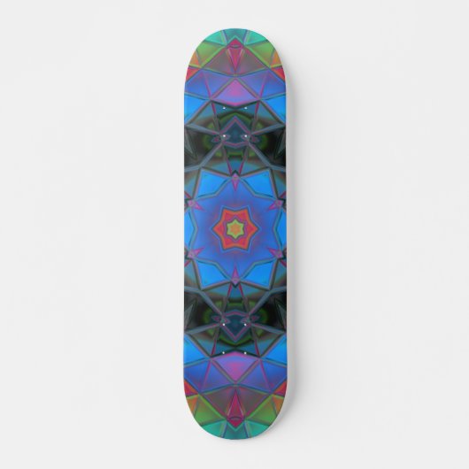 Mosaic Kaleidoscope Flower Rainbow Persoonlijk Skateboard (Voorkant)