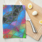Mosaic Kaleidoscope Flower Rainbow Theedoek (Quarter Fold)