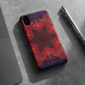 Mosaic Kaleidoscope Flower Red en Paars Case-Mate iPhone Case
