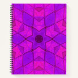 Mosaic Kaleidoscope Flower Roze Notitieboek