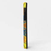 Mosaic Kaleidoscope Flower Yellow and Blue Case-Mate iPhone Case (Achterkant/links)