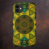 Mosaic Kaleidoscope Flower Yellow and Green Case-Mate iPhone Case