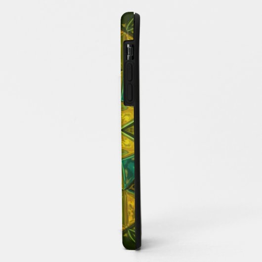 Mosaic Kaleidoscope Flower Yellow and Green Case-Mate iPhone Case (Achterkant/links)