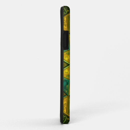 Mosaic Kaleidoscope Flower Yellow and Green Case-Mate iPhone Case (Achterkant/rechts)