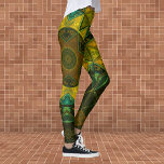 Mosaic Kaleidoscope Flower Yellow and Green Leggings<br><div class="desc">Dit mozaïekkaleidoscoopbloemontwerp is voorzien van briljante gele en groene tegels. Een levendig geometrisch ontwerp geïnspireerd door fractals,  mandala's en gekleurde glazen mozaïeken. Kies nu voor dit mooie trippy ontwerp voor je favoriete vriend die van heldere kleuren houdt!</div>