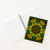 Mosaic Kaleidoscope Flower Yellow and Green Notitieboek (Binnen)