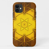 Mosaic Kaleidoscope Flower Yellow Case-Mate iPhone Case (Achterkant)