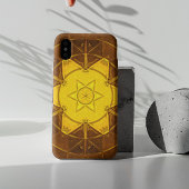 Mosaic Kaleidoscope Flower Yellow Case-Mate iPhone Case