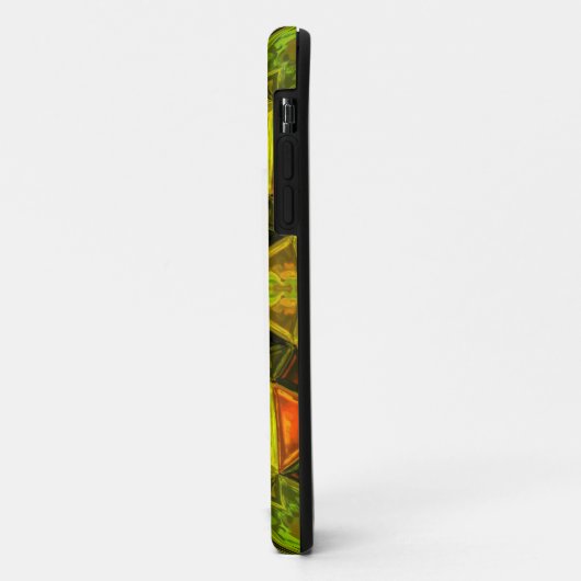 Mosaic Kaleidoscope Flower Yellow Green and Oranje Case-Mate iPhone Case (Achterkant/links)