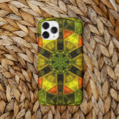 Mosaic Kaleidoscope Flower Yellow Green and Oranje Case-Mate iPhone Case