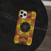 Mosaic Kaleidoscope Flower Yellow Red and Blue Case-Mate iPhone Case
