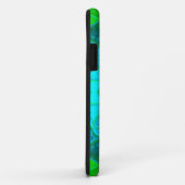 Mosaic Kaleidoscope Square Green and Blue Case-Mate iPhone Case (Achterkant/rechts)