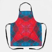 Mosaic Kaleidoscope Square Red en Blue Schort (Voorkant)