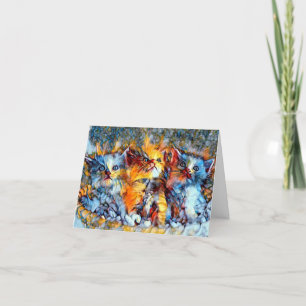 Mosaic Kittens Blank Wenskaart Bedankkaart