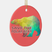 MOSAIC KLEUR POLAR BEER (BEWAART HET POLAIRE BEER) KERAMISCH ORNAMENT (Rechts)