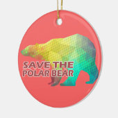 MOSAIC KLEUR POLAR BEER (BEWAART HET POLAIRE BEER) KERAMISCH ORNAMENT (Links)