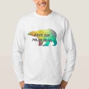 MOSAIC KLEUR POLAR BEER (BEWAART HET POLAIRE BEER) T-SHIRT
