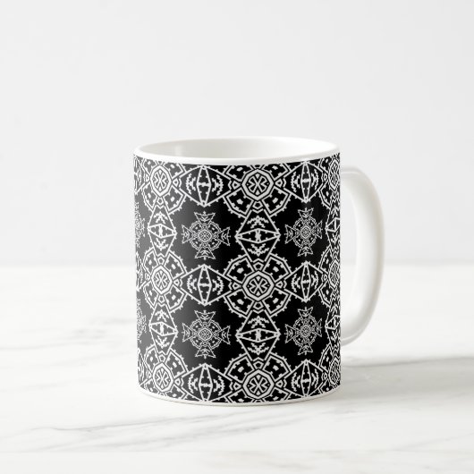 Mosaic Kruis Behang Koffiemok (Voorkant rechts)