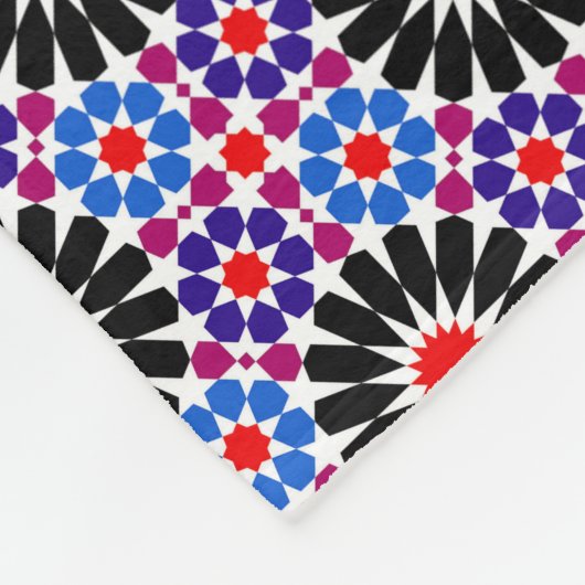 Mosaic Legacy: Andalusian Moroccan Zellige Art Fleece Deken (Hoek)