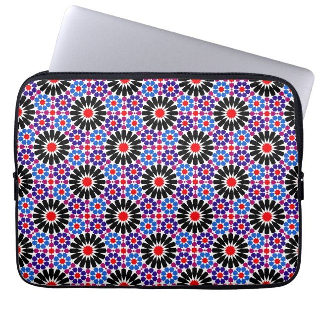 Mosaic Legacy: Andalusian Moroccan Zellige Art Laptop Sleeve (Voorkant)