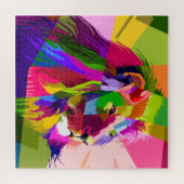 Mosaic Lion Legpuzzel (Horizontaal)