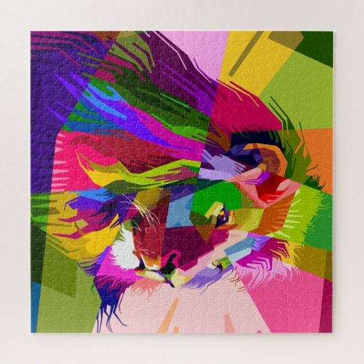 Mosaic Lion Legpuzzel (Horizontaal)