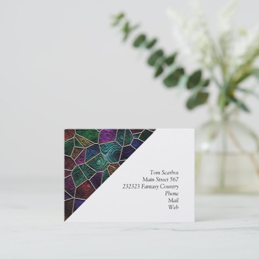 Mosaic Lora, meerkleurig Visitekaartje (Staand voorkant)