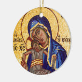 Mosaic Madonna & Child Icon Keramisch Ornament (Links)