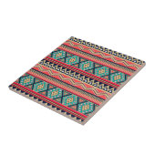 Mosaic Magic Tribal Stripe Patroon Tegeltje (Zijkant)