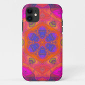Mosaic Mandala Bloem Oranje Paars en Roze Case-Mate iPhone Case (Achterkant)