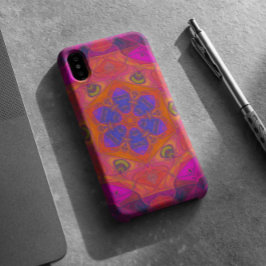 Mosaic Mandala Bloem Oranje Paars en Roze Case-Mate iPhone Case