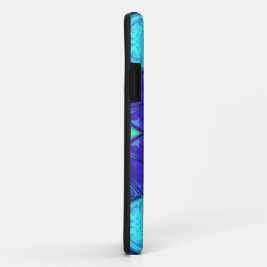 Mosaic Mandala Blue en Paars Case-Mate iPhone Case (Achterkant/rechts)