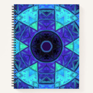 Mosaic Mandala Blue en Paars Notitieboek