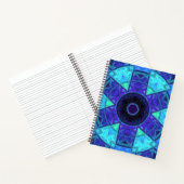 Mosaic Mandala Blue en Paars Notitieboek (Binnen)