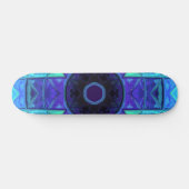 Mosaic Mandala Blue en Paars Persoonlijk Skateboard (Horizontaal)