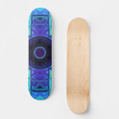 Mosaic Mandala Blue en Paars Persoonlijk Skateboard (Voorkant)