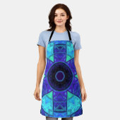 Mosaic Mandala Blue en Paars Schort (Gedragen)