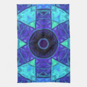 Mosaic Mandala Blue en Paars Theedoek (Verticaal)