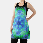 Mosaic Mandala Flower Blue en Green Schort (Insitu)