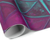 Mosaic Mandala Flower Blue en Paars Cadeaupapier (Rol Hoek)