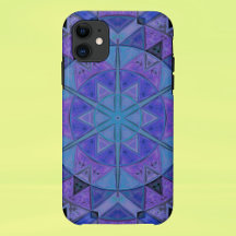 Mosaic Mandala Flower Blue en Paars