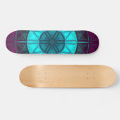 Mosaic Mandala Flower Blue en Paars Persoonlijk Skateboard (Horizontaal)